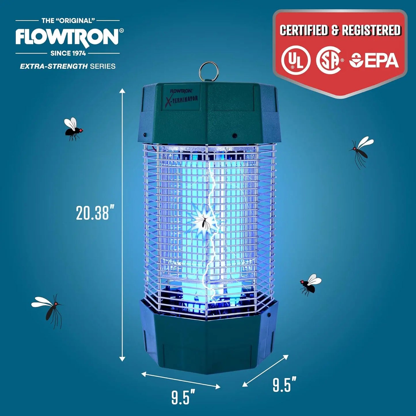 Flowtron Outdoor Electric Bug Zapper With Dual Lure UV Light