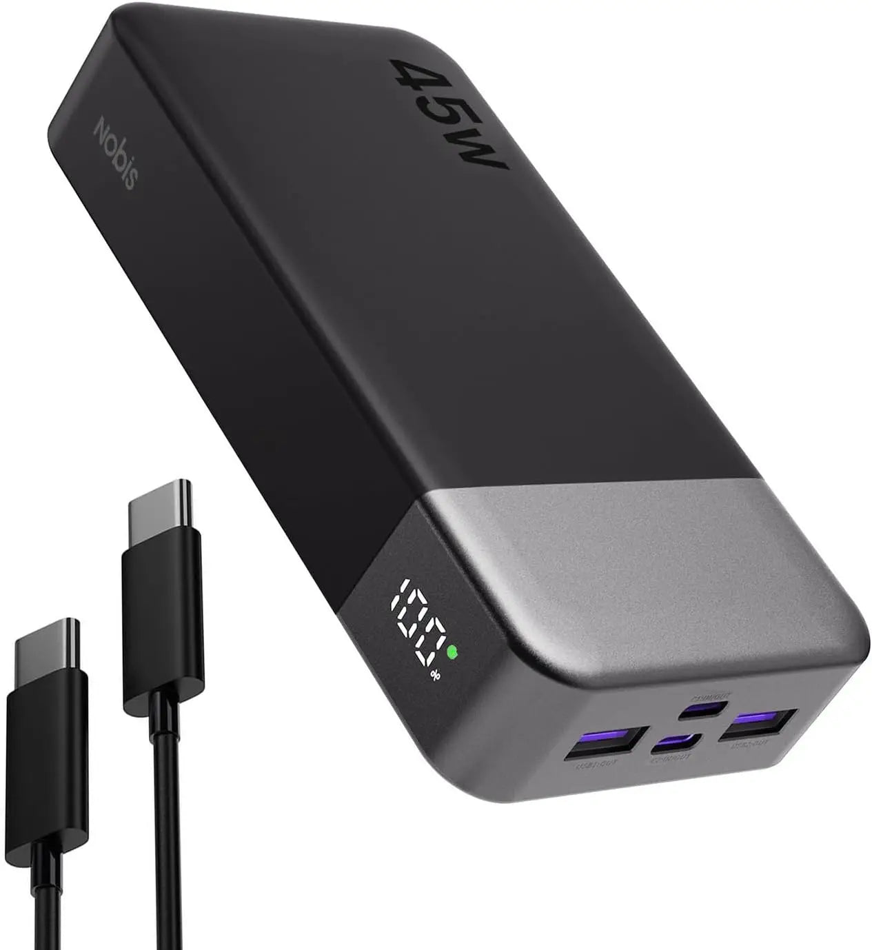 NOBIS 20000mAh Power Bank 45W Fast Charge With LED Display