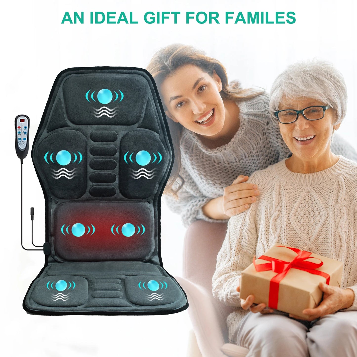 HIMOUTAE Massage Seat Cushion With Heating Full Body Vibration