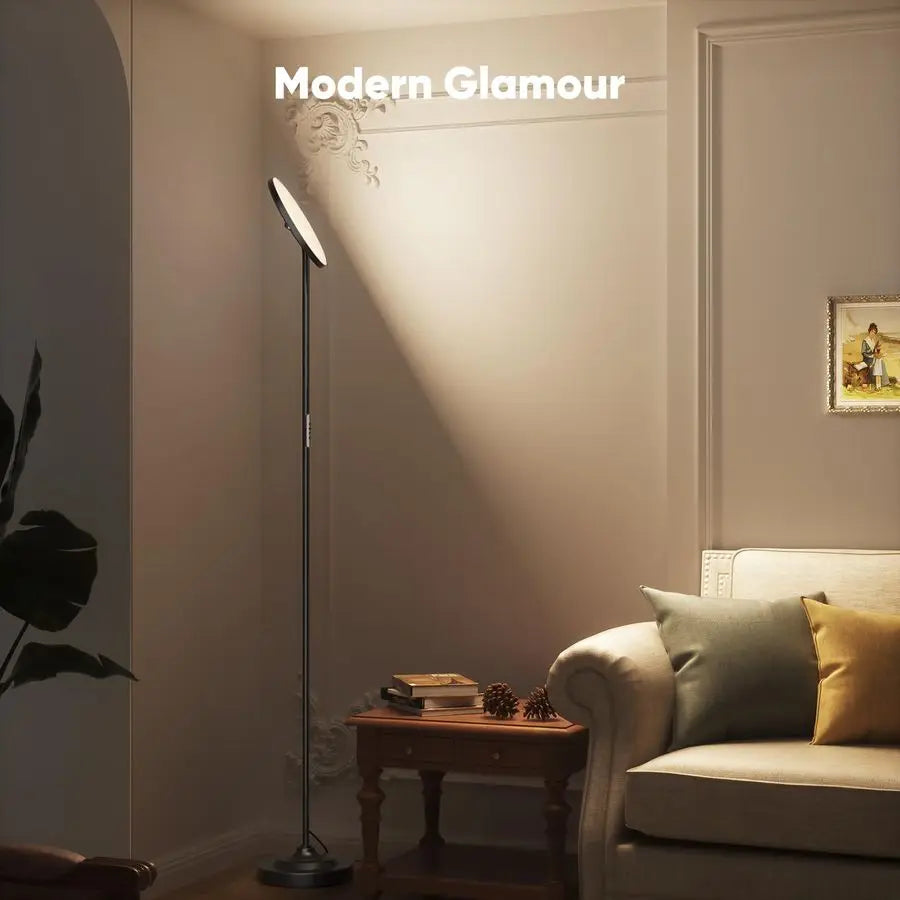 36W LED Floor Lamp Dimmable Torchiere With Remote Control
