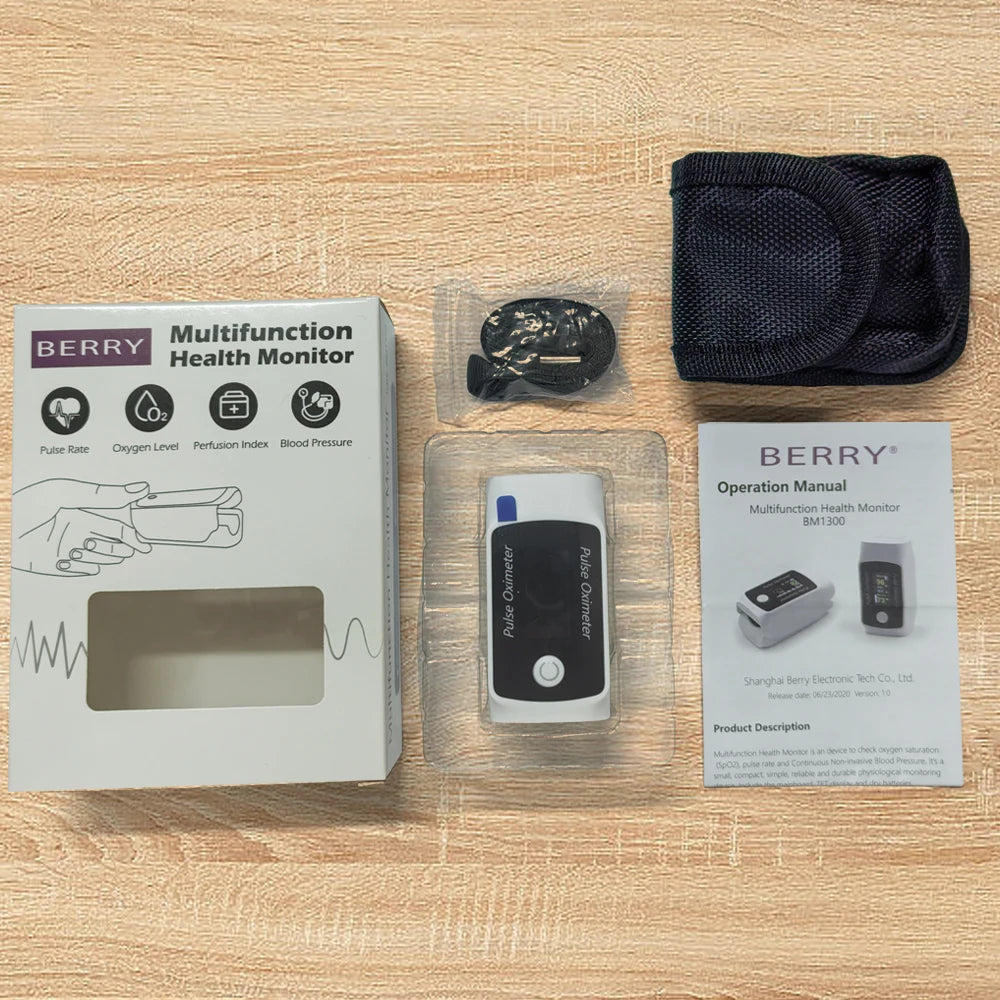 Schbit Compact Finger Blood Pressure And Oxygen Monitor