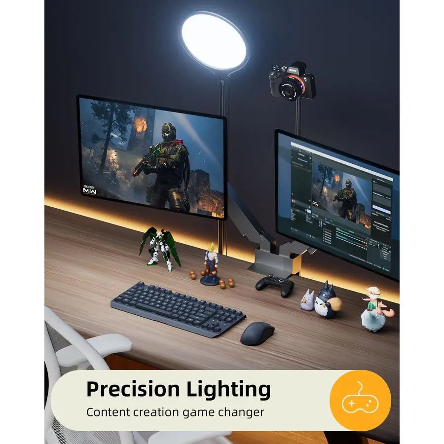 Ring Light with Stand and Phone Holder 69 Tripod for iPhone with Light, Professional Led Ringlight for Video Recording Make up S