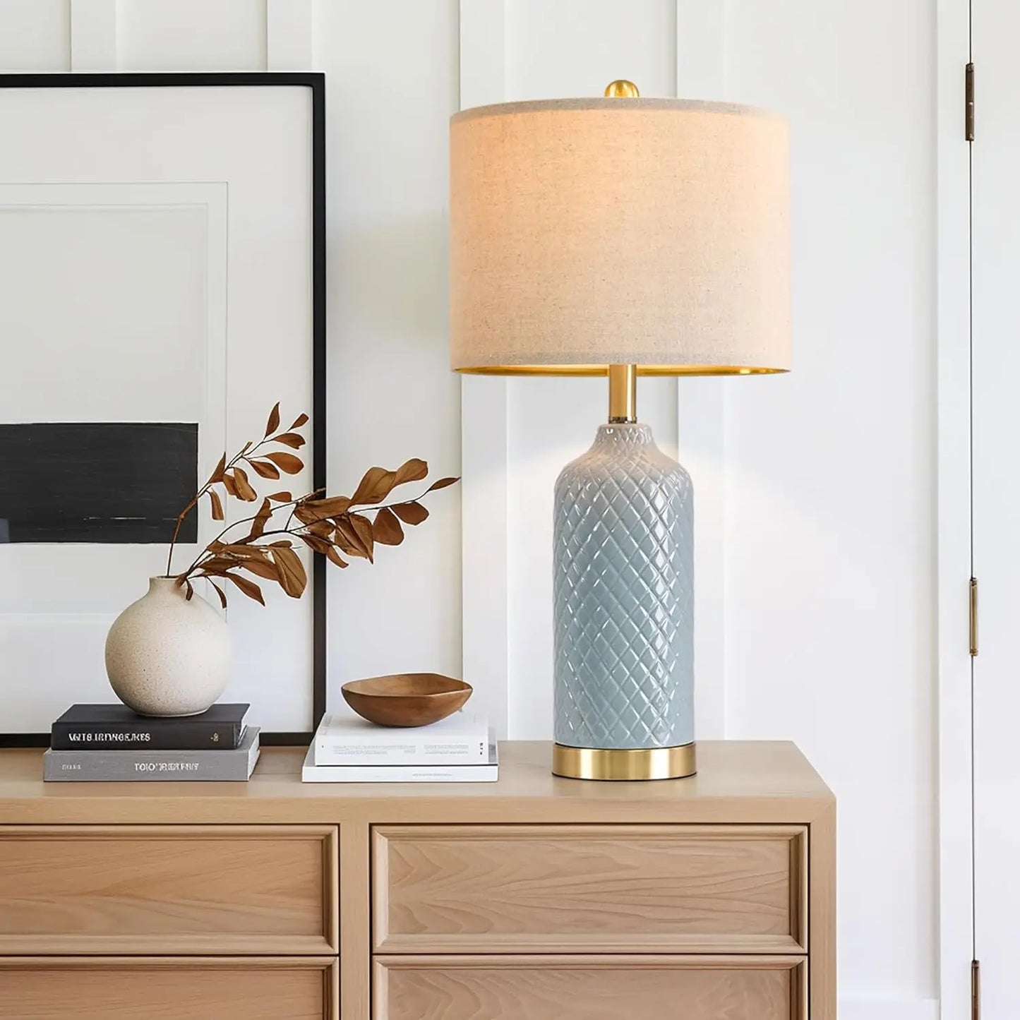 XMSJ Modern Ceramic Table Lamps Set Of 2 For Living