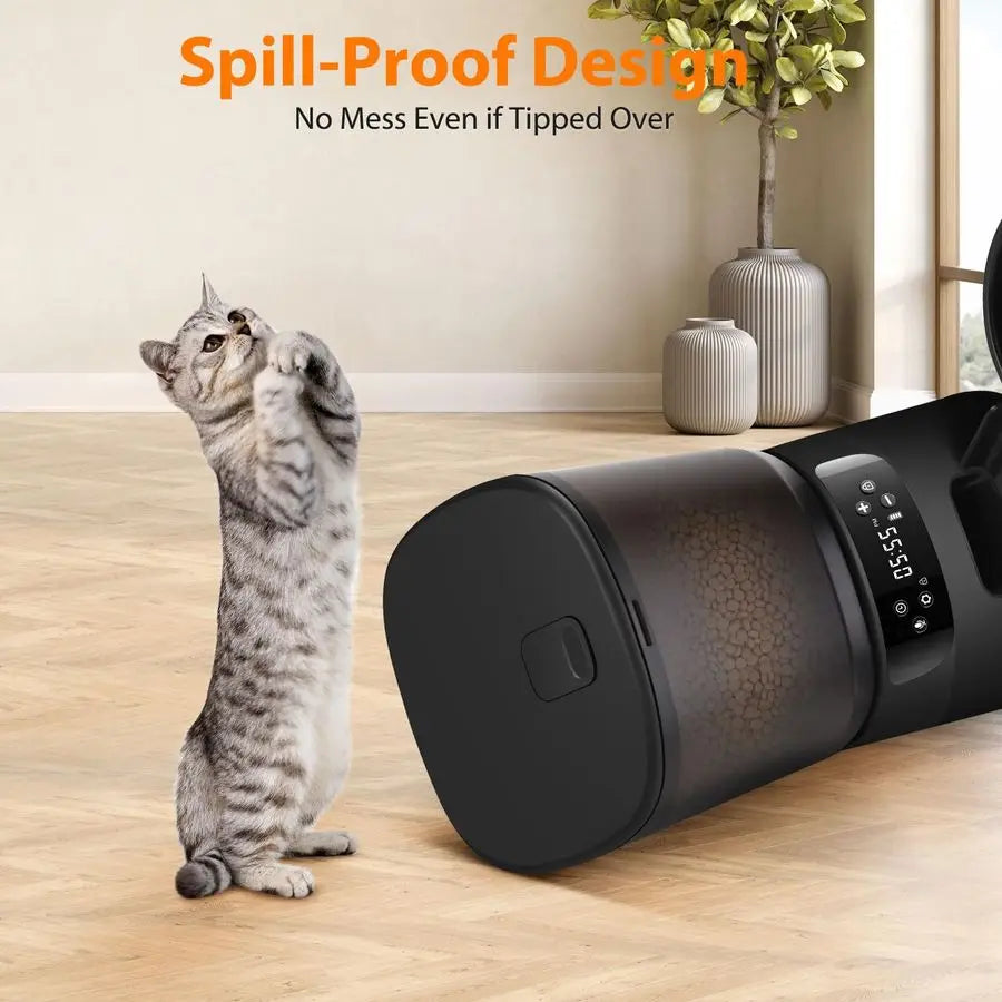 Automatic Dual Cat Feeder With Timer For Two Cats Bowls