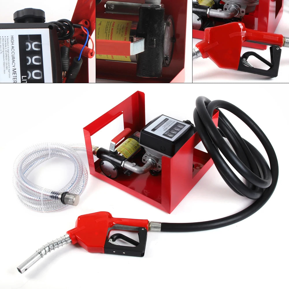 12V DC Electric Fuel Transfer Pump With Meter Nozzle