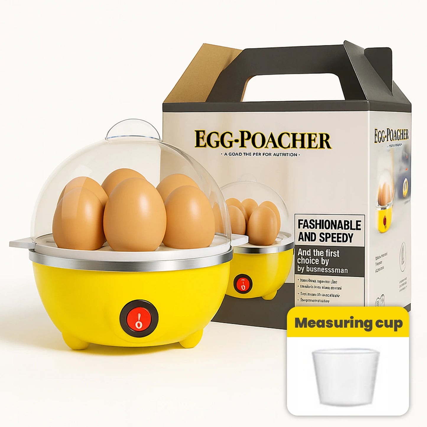 Rapid Egg Cooker 350W 7 Egg Capacity Automatic Shutoff