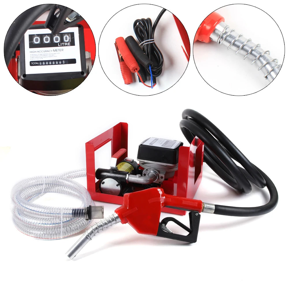 12V DC Electric Fuel Transfer Pump With Meter Nozzle