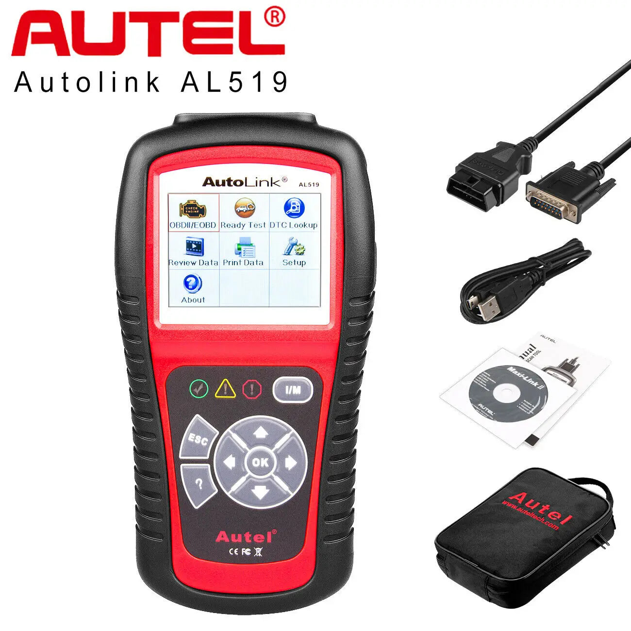 Autel AL619 AL519 OBD2 Scanner Car Diagnostic Tool ABS SRS