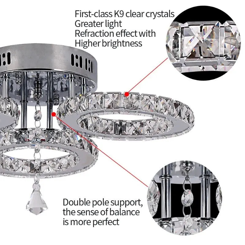 GreeLustr Crystal Ceiling Pendant Light Chandelier