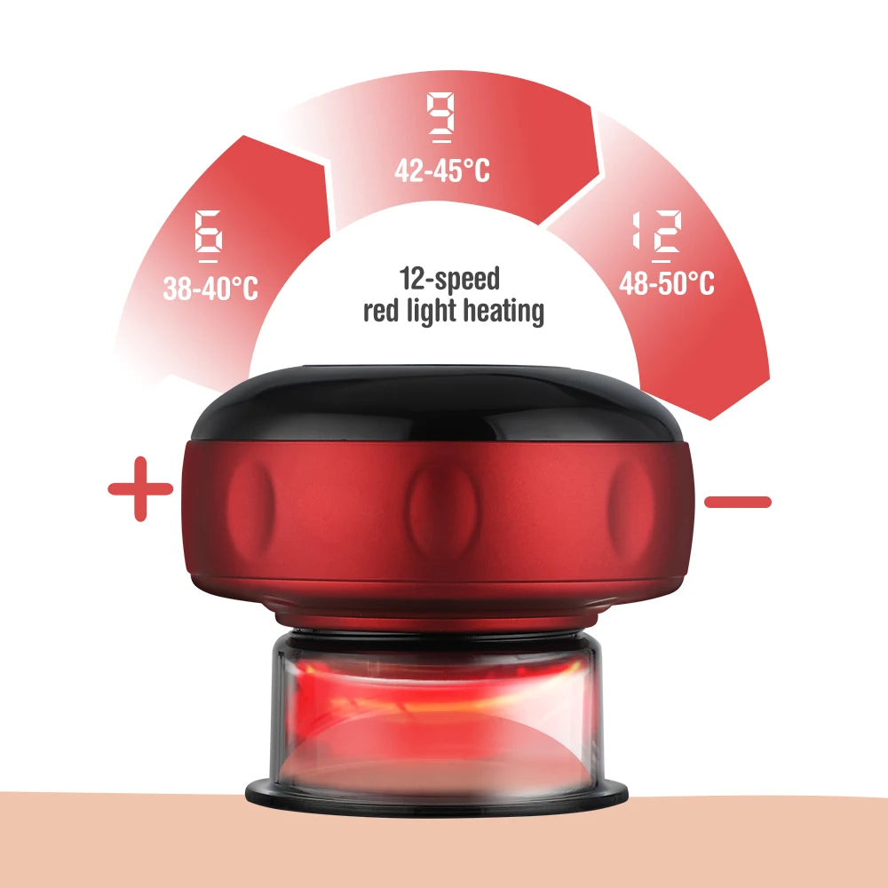 Moajaza Electric Vacuum Cupping Massager With Heating Therapy