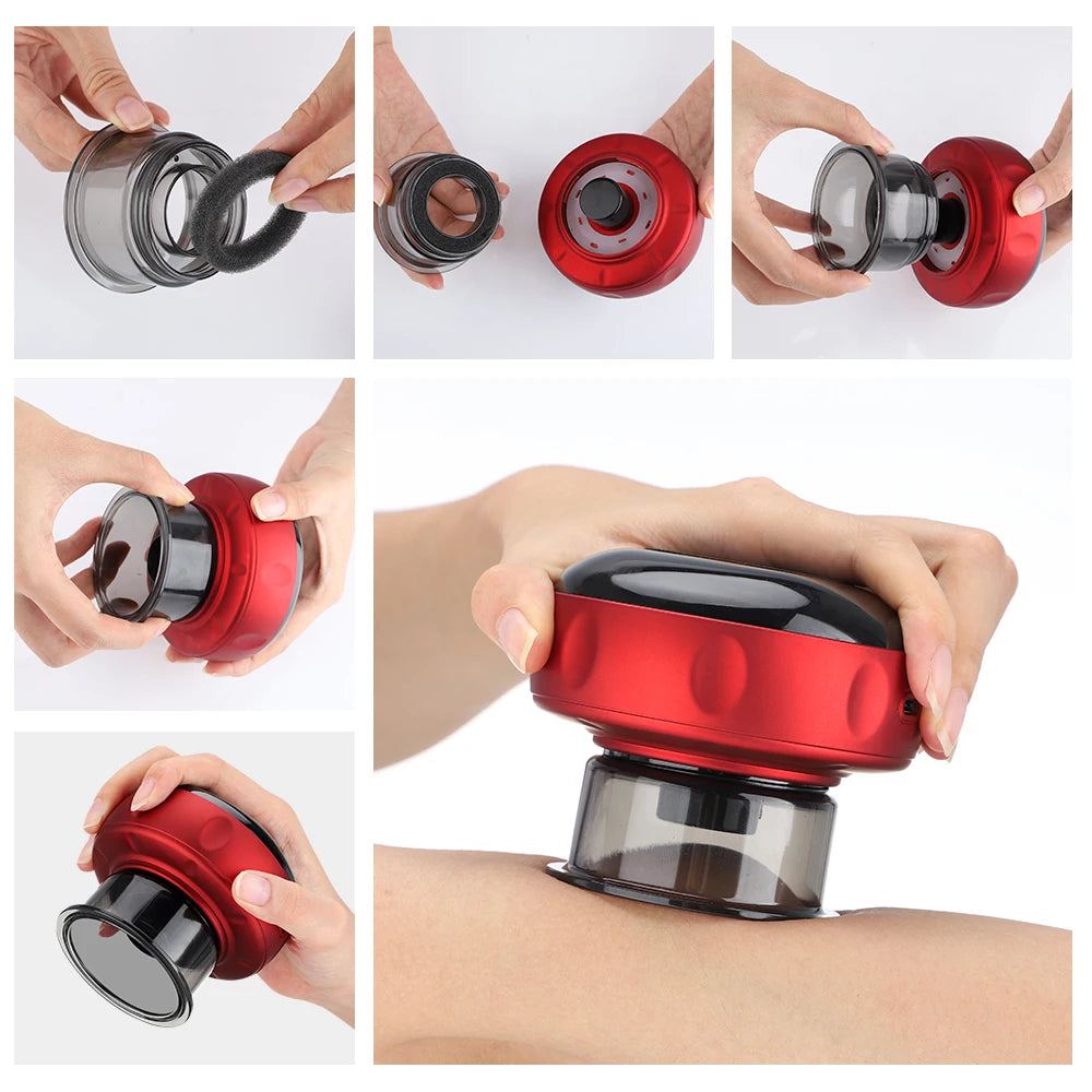 Moajaza Electric Vacuum Cupping Massager With Heating Therapy