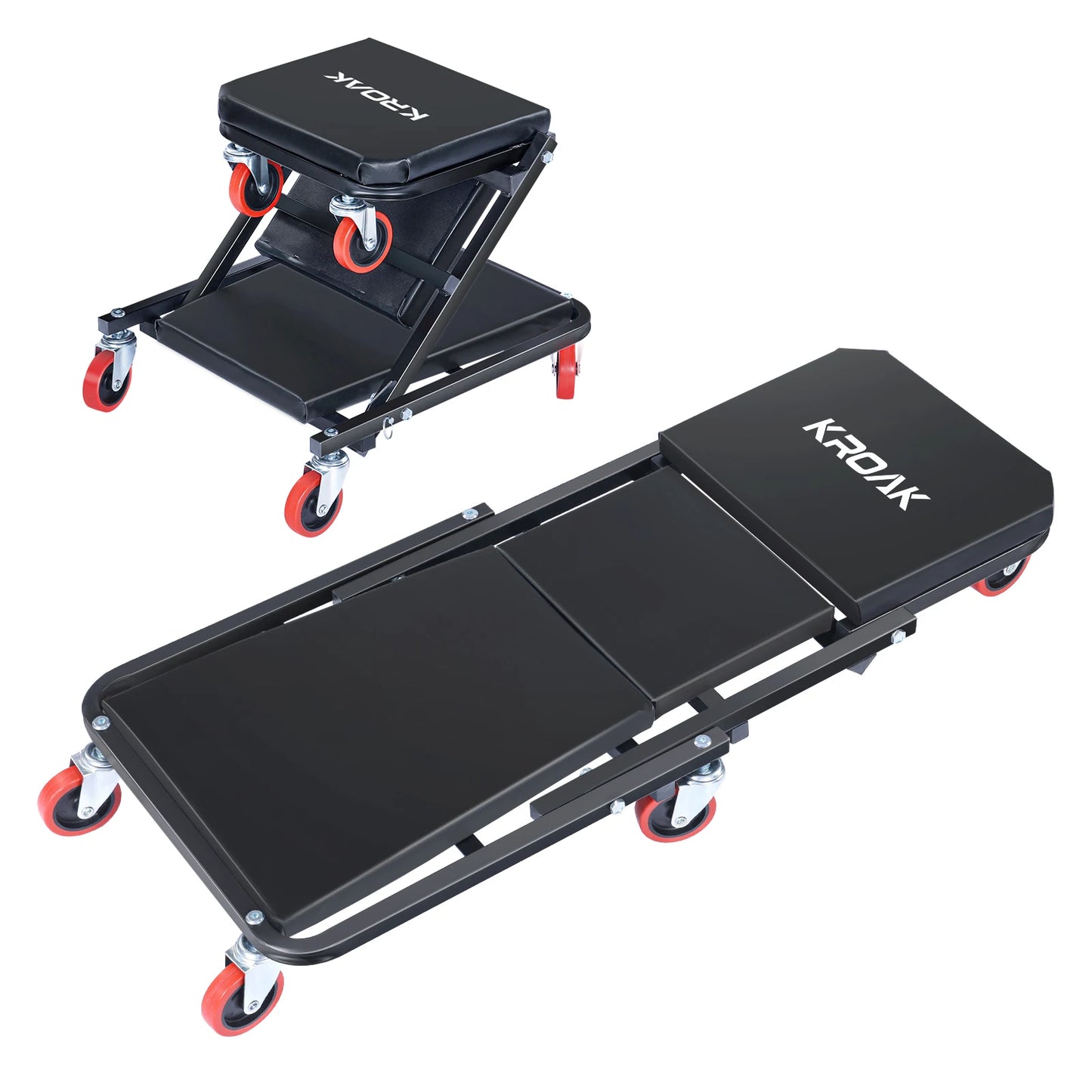 Mechanic Creeper 2 In 1 Garage Shop Seat With Wheels