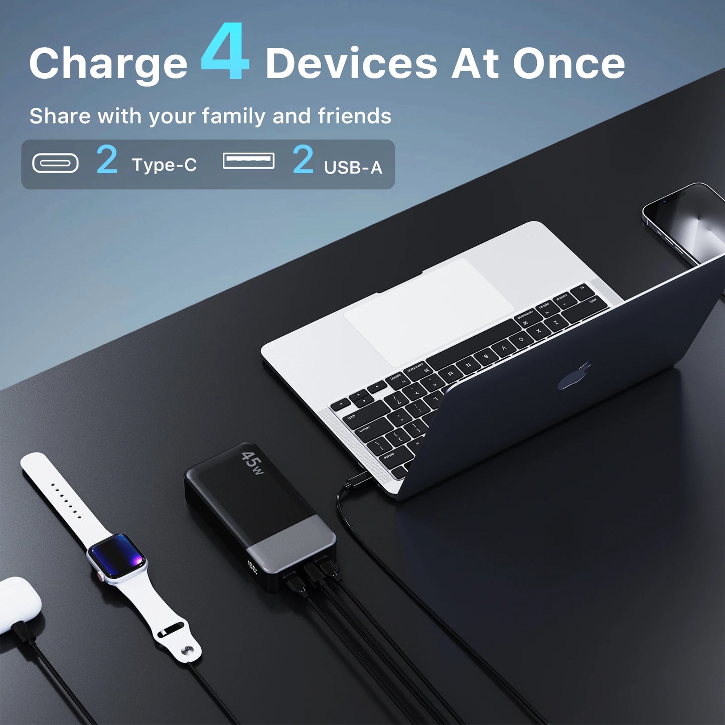 NOBIS 20000mAh Power Bank 45W Fast Charge With LED Display