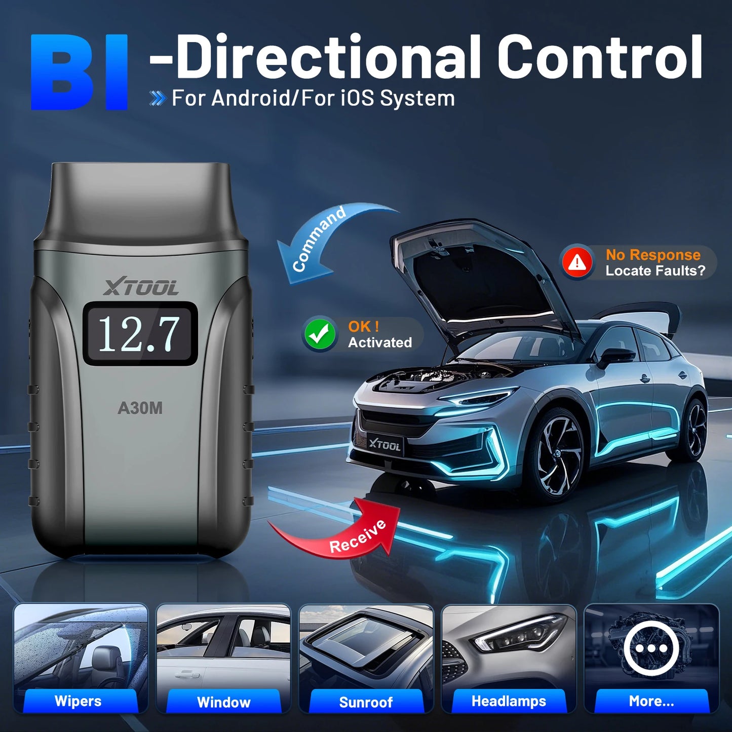 XTOOL A30M V2.0 Full System Diagnostic Tool Bidirectional Scanner