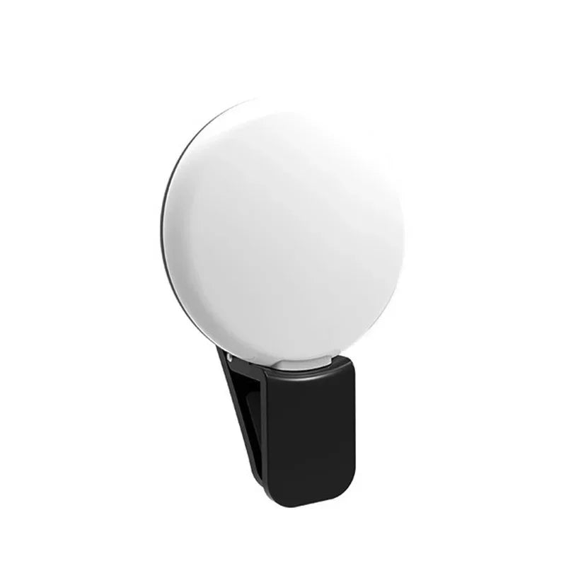 DUTRIEUX Mini Phone LED Ring Light Clip Selfie Fill Light
