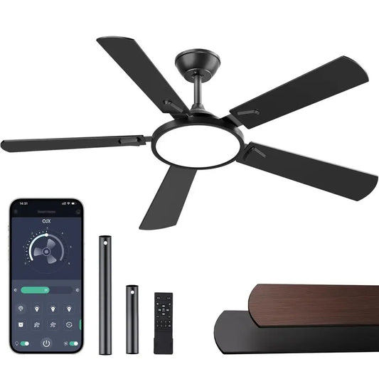 Modern Ceiling Fan With Light And Remote Control System