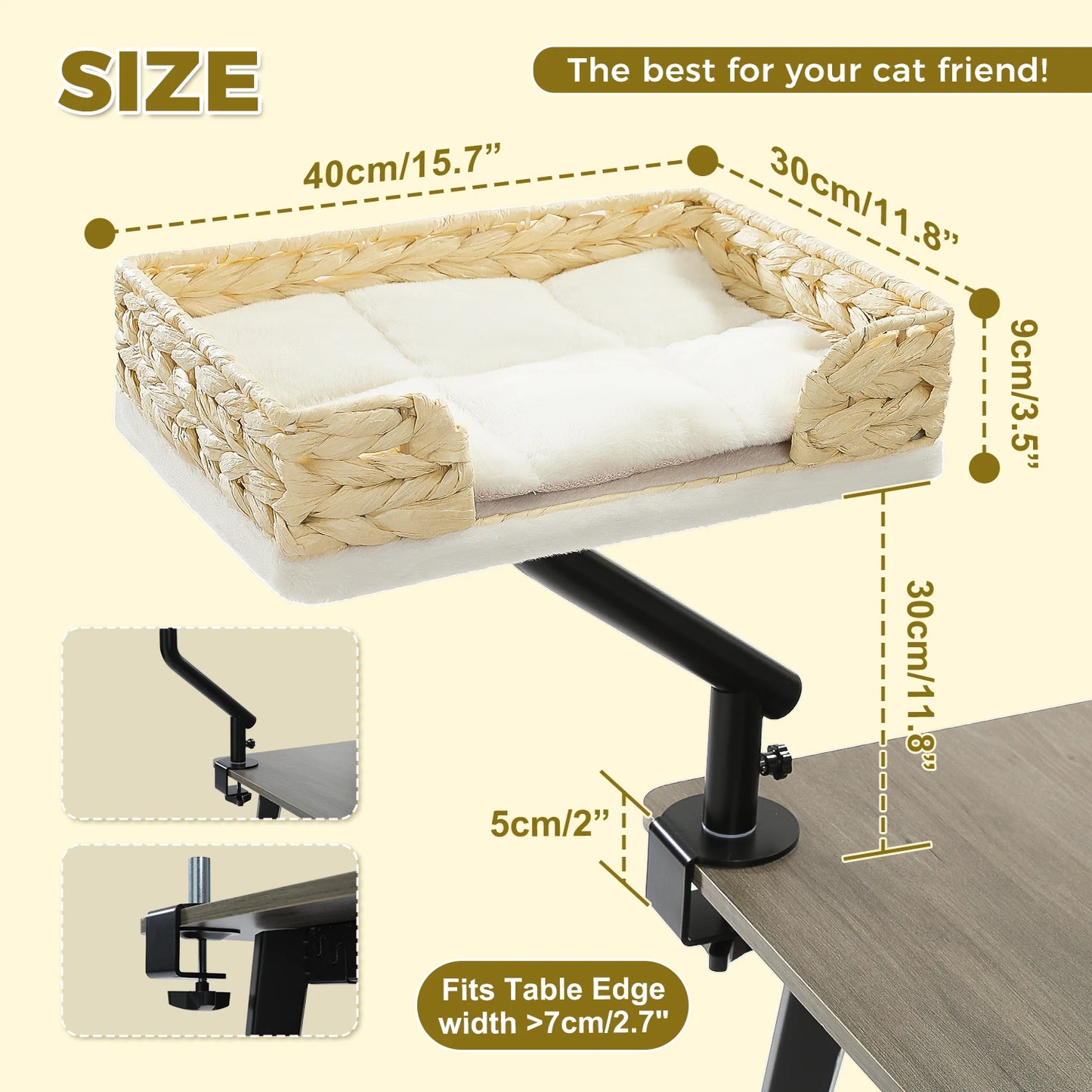 PAWZ Road Cat Desk Bed 360 Degree Rotatable Indoor Hammock