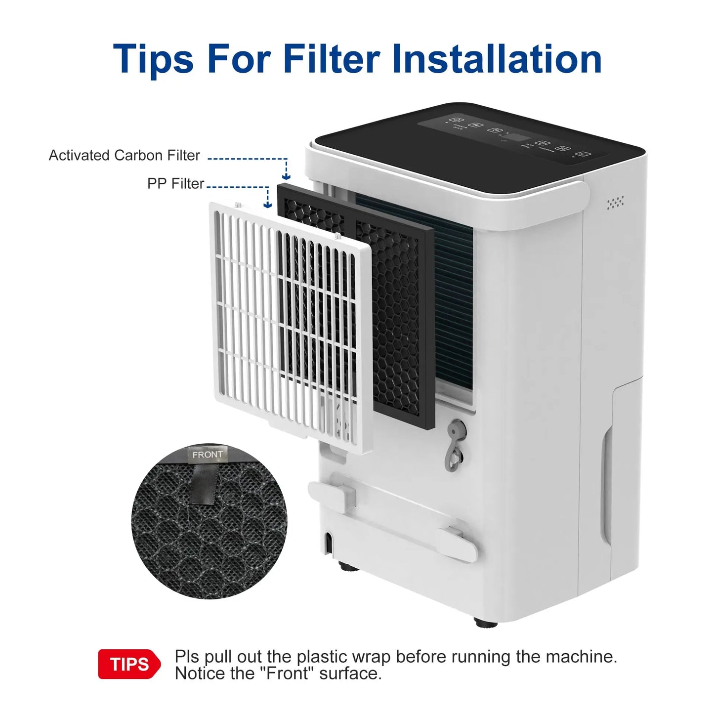 Shinco 30 Pints Dehumidifier for Home and Basements, 1500 Sq.Ft Dehumidifiers with Drain Hose, Auto or Manual Drainage