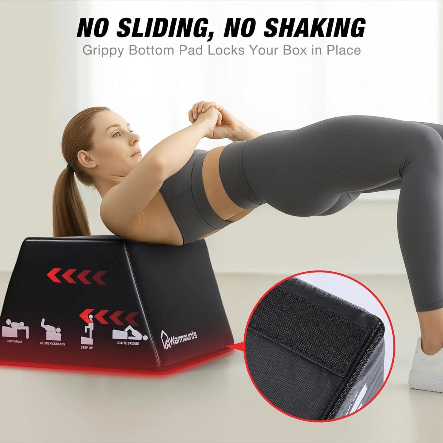 Warmounts Hip Thrust Box Multi-functional Gym Training Equipment Leg Press Core Workout Fitness Exercise Home Gym Squat Machine.