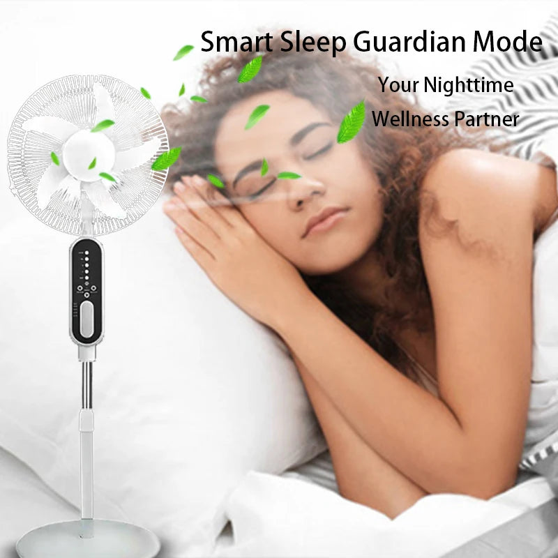 16 inch 14400mAh rechargeable battery solar rechargeable fan with solar panel, 2 bulbs, remote control function, 9 wind speeds