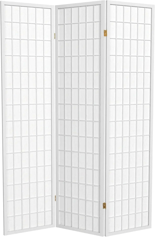 Japanese Shoji Room Divider Screen With Rice Paper Panels