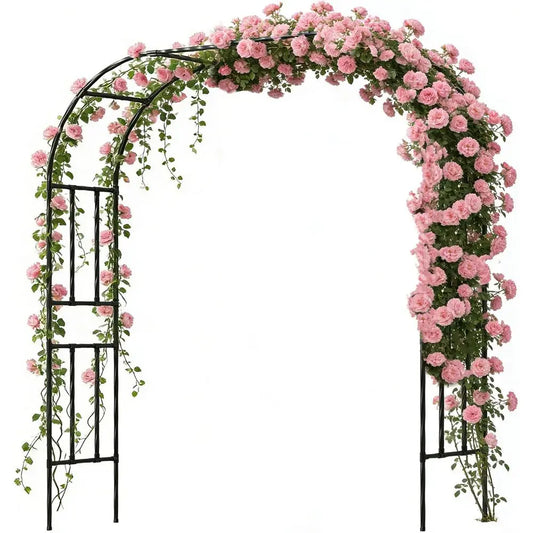 Galvanized Steel Garden Trellis For Climbing Plants Outdoor Arch Decor