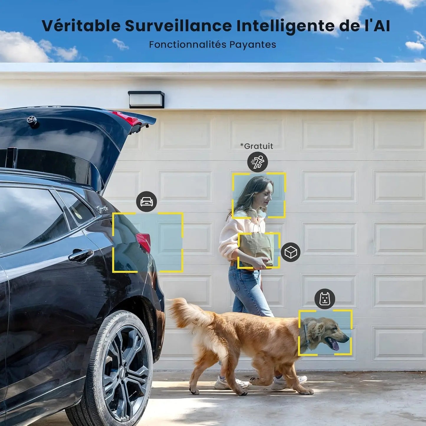 IEGEEK 5MP Wireless Outdoor WiFi Surveillance Camera With Solar Power