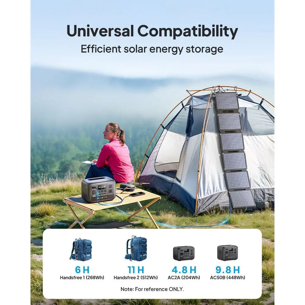 AC2A Solar Generator 204Wh Battery Backup With 600W Output