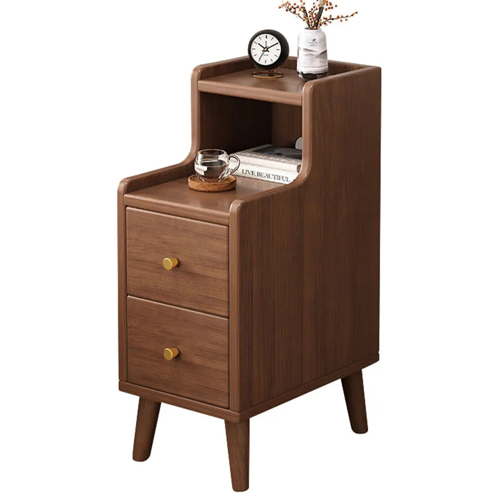 Ultra-Narrow Bedside Table With Storage Space Modern Nightstand