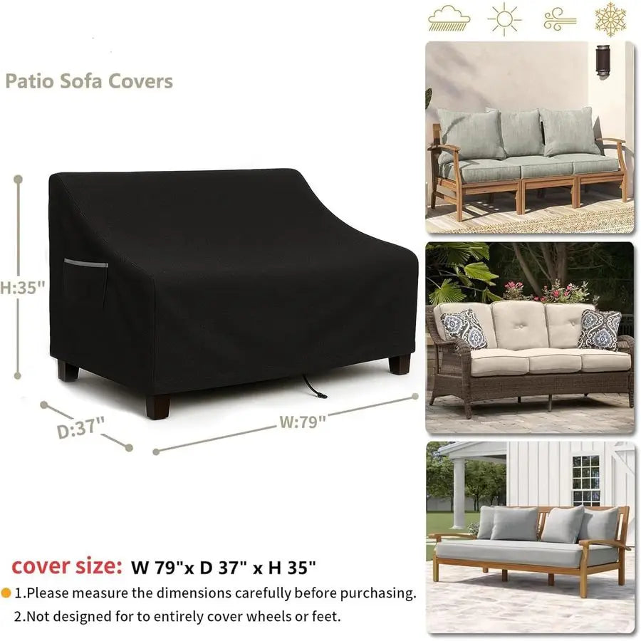 Sofa Cover Heavy Duty 600D Oxford Fabric For Patio Furniture
