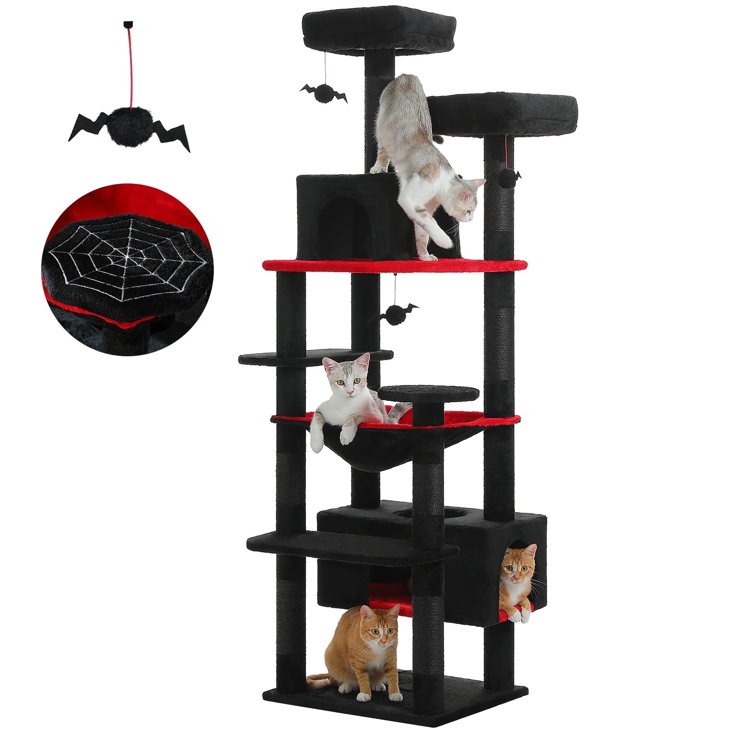 PEQULTICN Five Level Cat Tree Tower With Scratching Posts