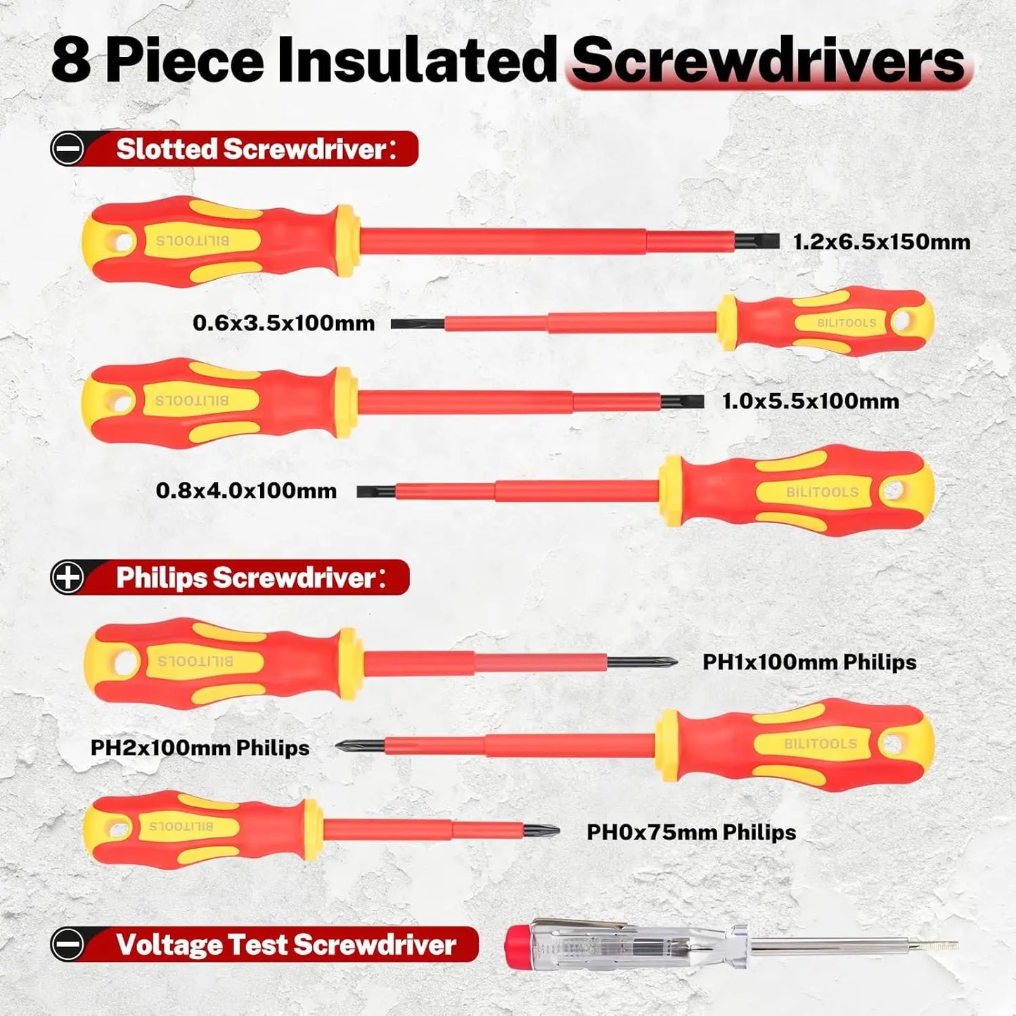 Insulated 1000V Screwdriver And Pliers Set With Magnetic Tips