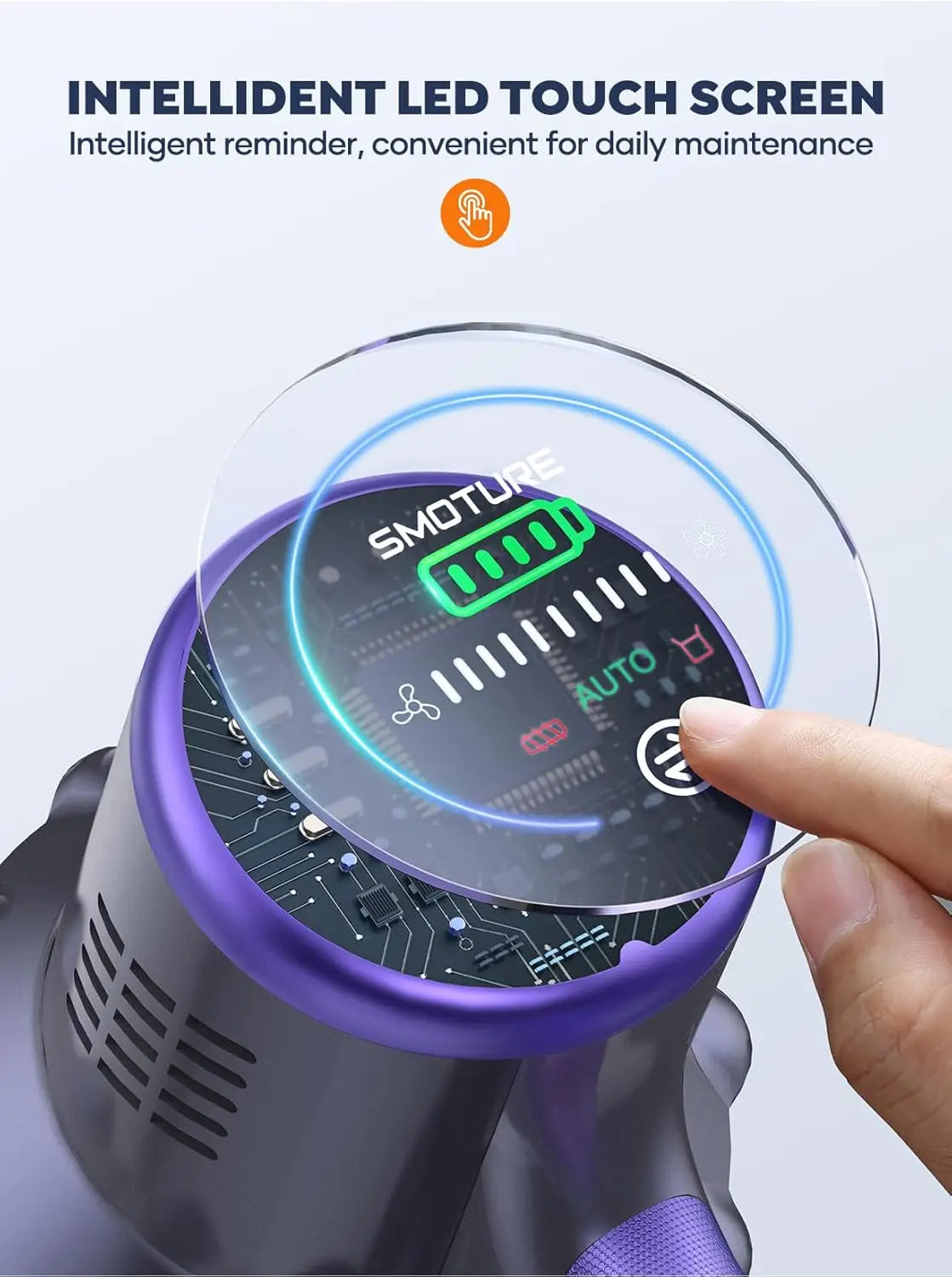 Cordless Vacuum Cleaner With 2 Batteries And 45KPa Suction