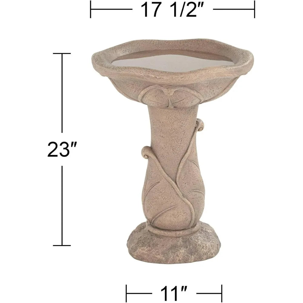 Lamps Plus Water Lily Bird Bath Fountain Outdoor Decor