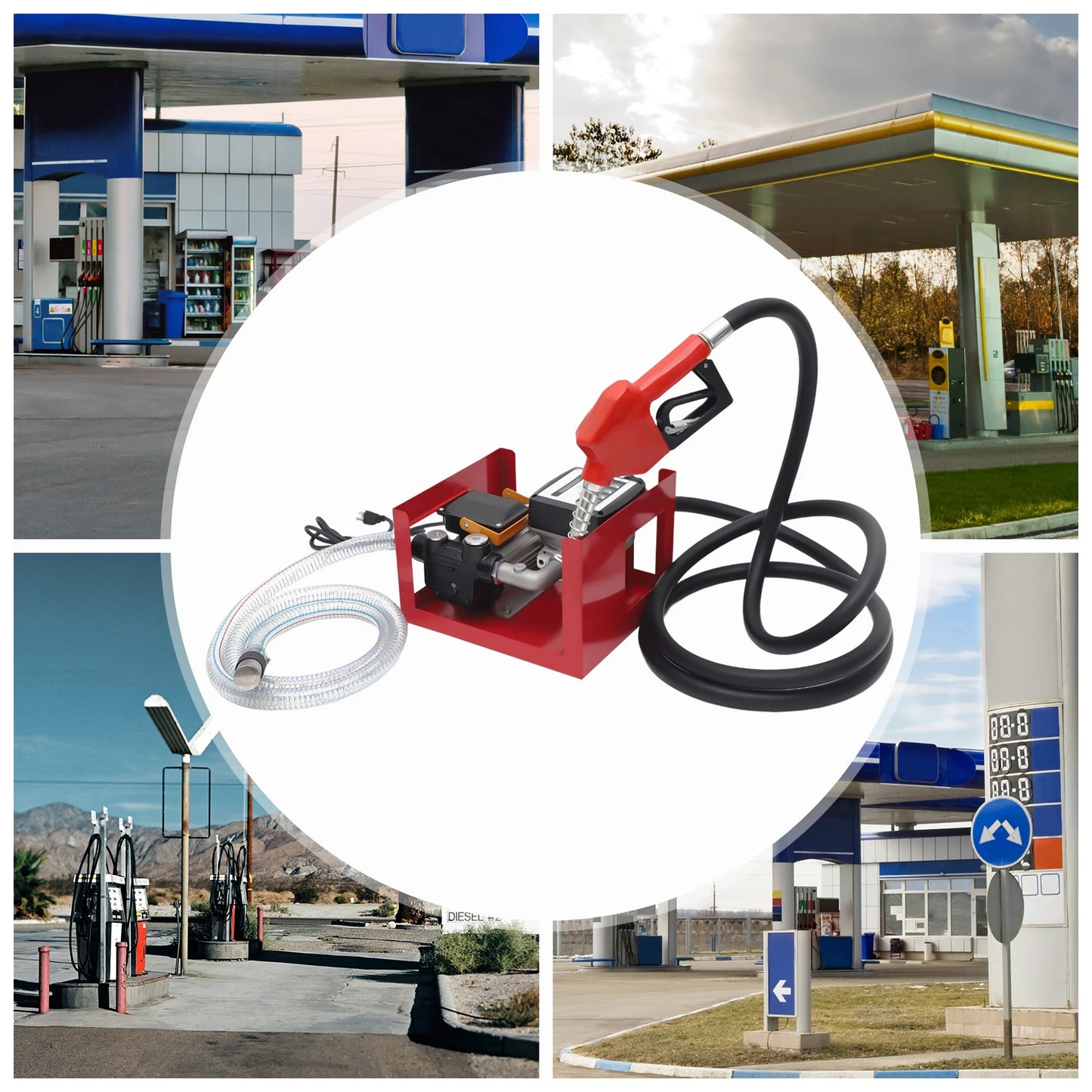 Bymaocar Electric Diesel Transfer Pump 110V 550W With Nozzle Meter
