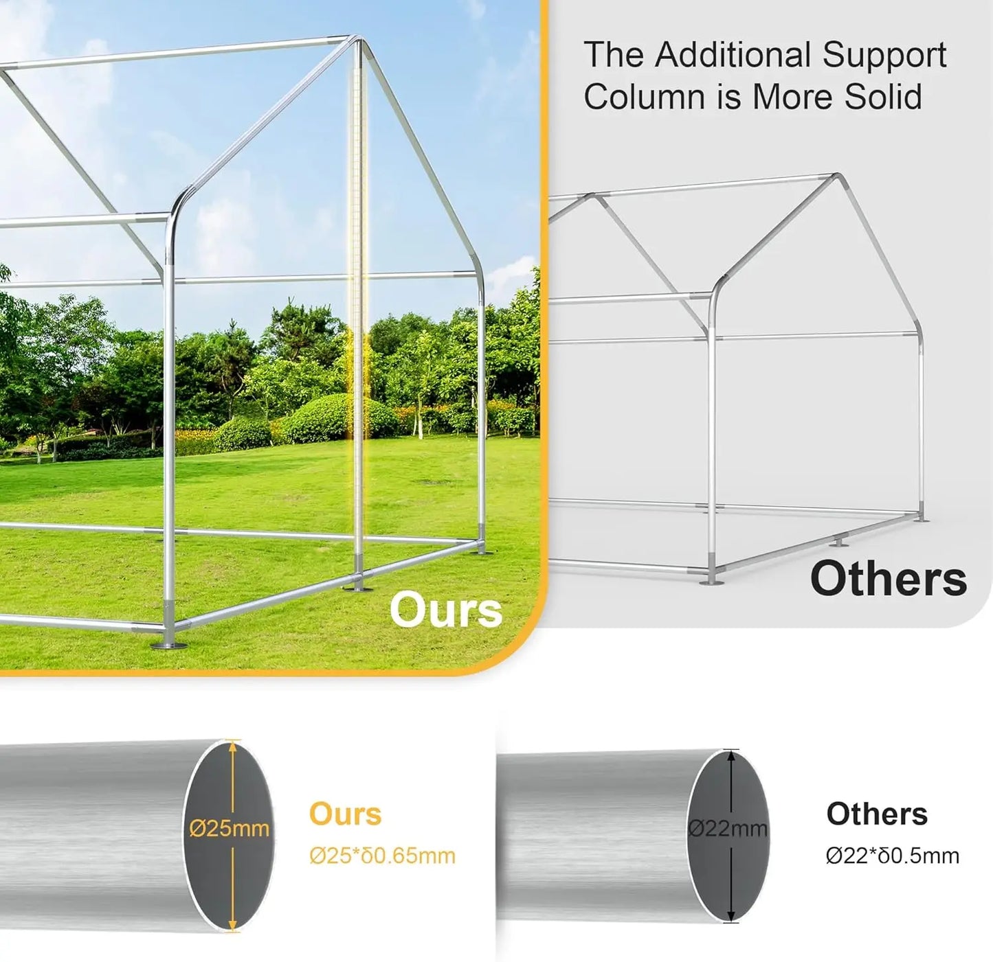 Walk-In Metal Chicken Coop With Waterproof Cover