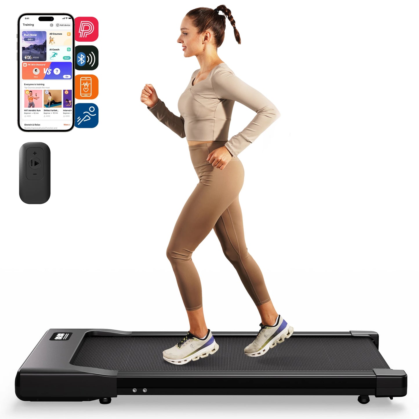 Superun Walking Pad Under Desk Treadmill 2.5HP With Wireless Remote