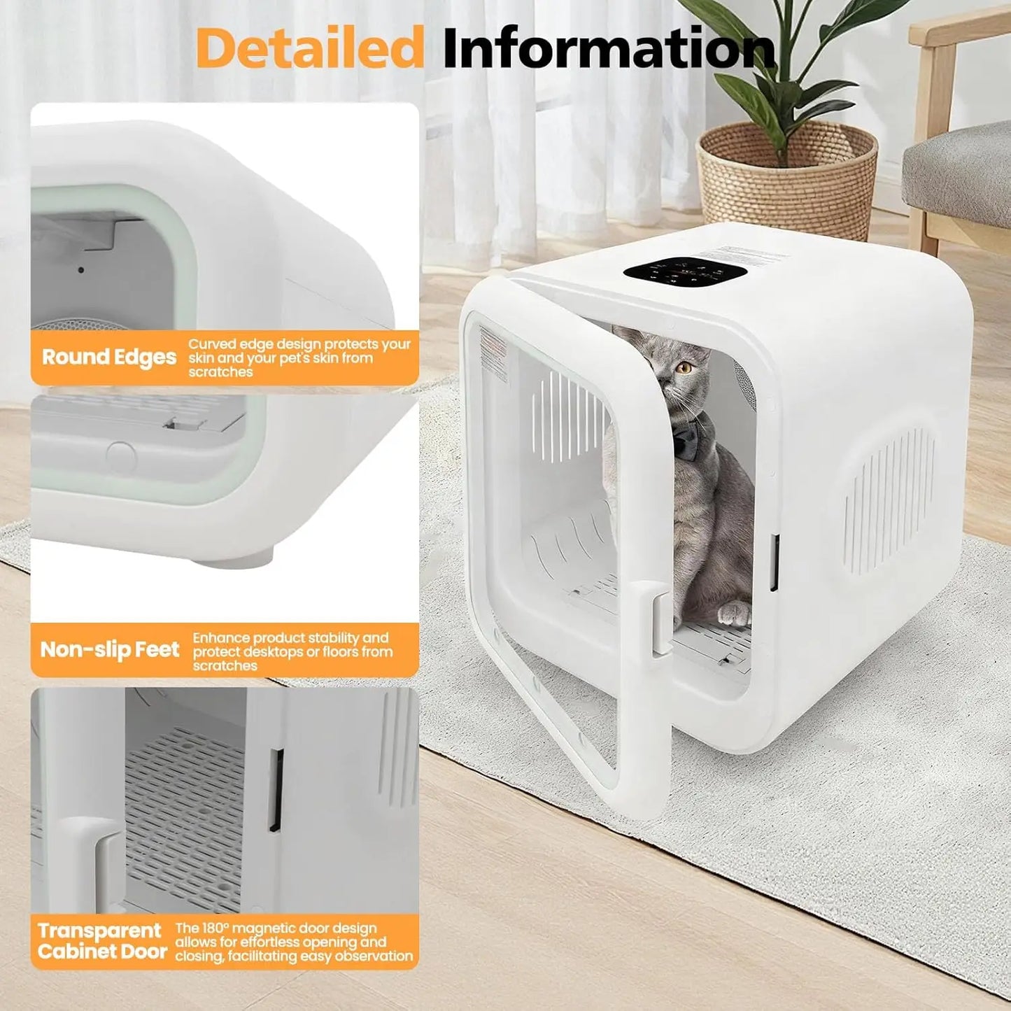Portable Pet Dryer Box 800W For Cats And Dogs Premium