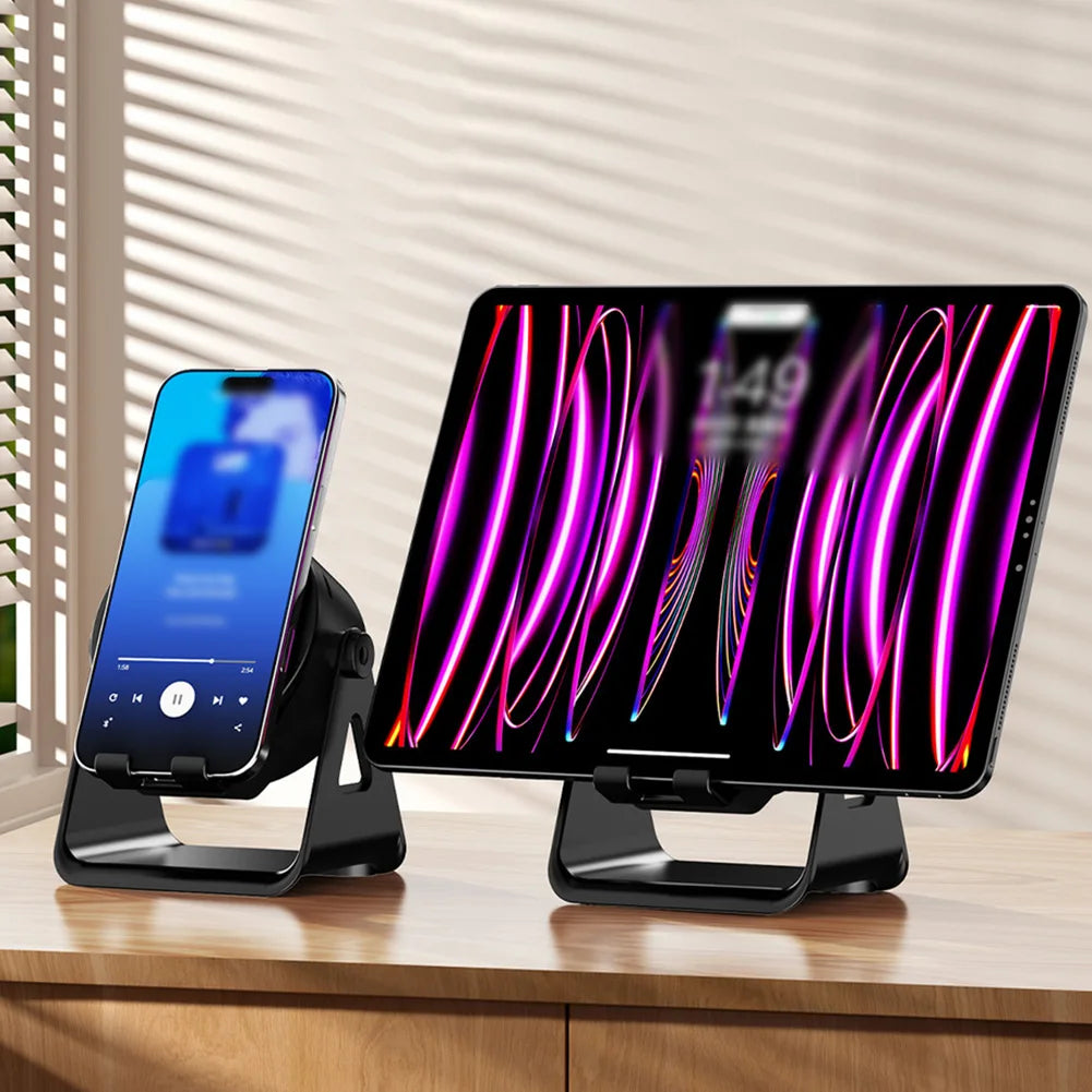 Wireless Induction Bluetooth Speaker With RGB Ambient Light Phone Stand