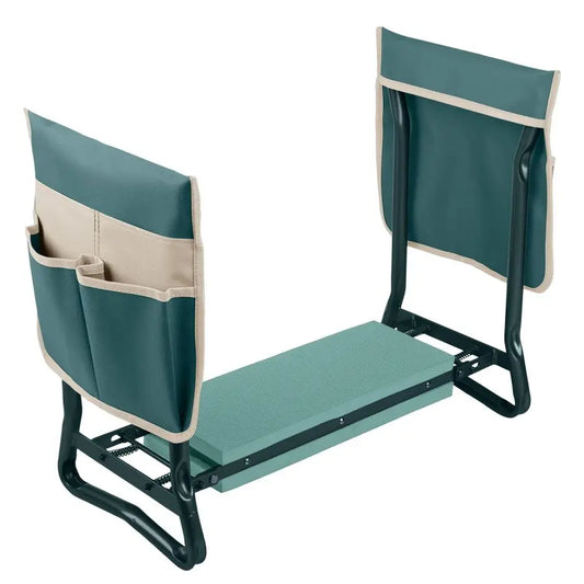Kneeler and Seat 2in1 Foldable Garden Kneeling Pad and Stool with Removable Pockets for Gardening Tools Gardening Gifts for Wome