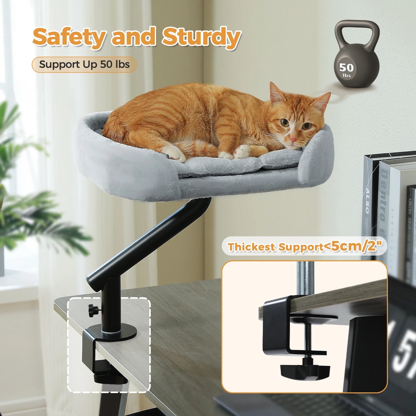 PAWZ Road Cat Desk Bed 360 Degree Rotatable Indoor Hammock