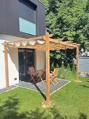 Outdoor Retractable Pergola With Sun Shade Canopy For Patio