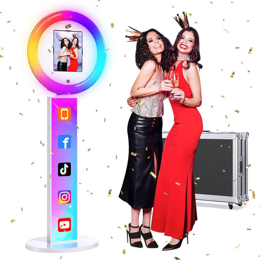 Neson Portable iPad Photo Booth With RGB Ring Light