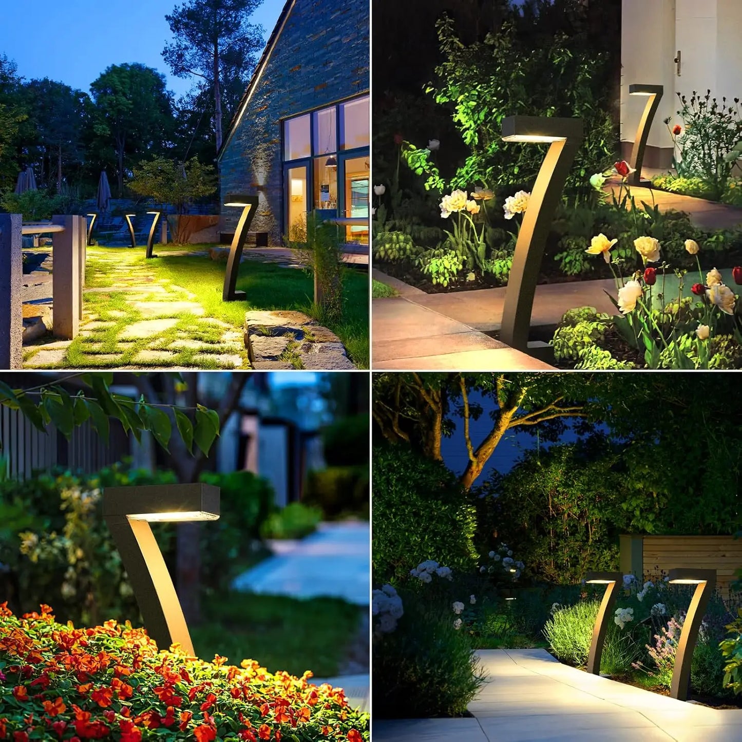 KPSTEK Solar Pathway Lights Outdoor Auto On Off Garden Patio