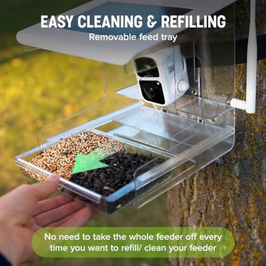 SHXI Smart Bird Feeder With Camera AI BirdID 3MP Images