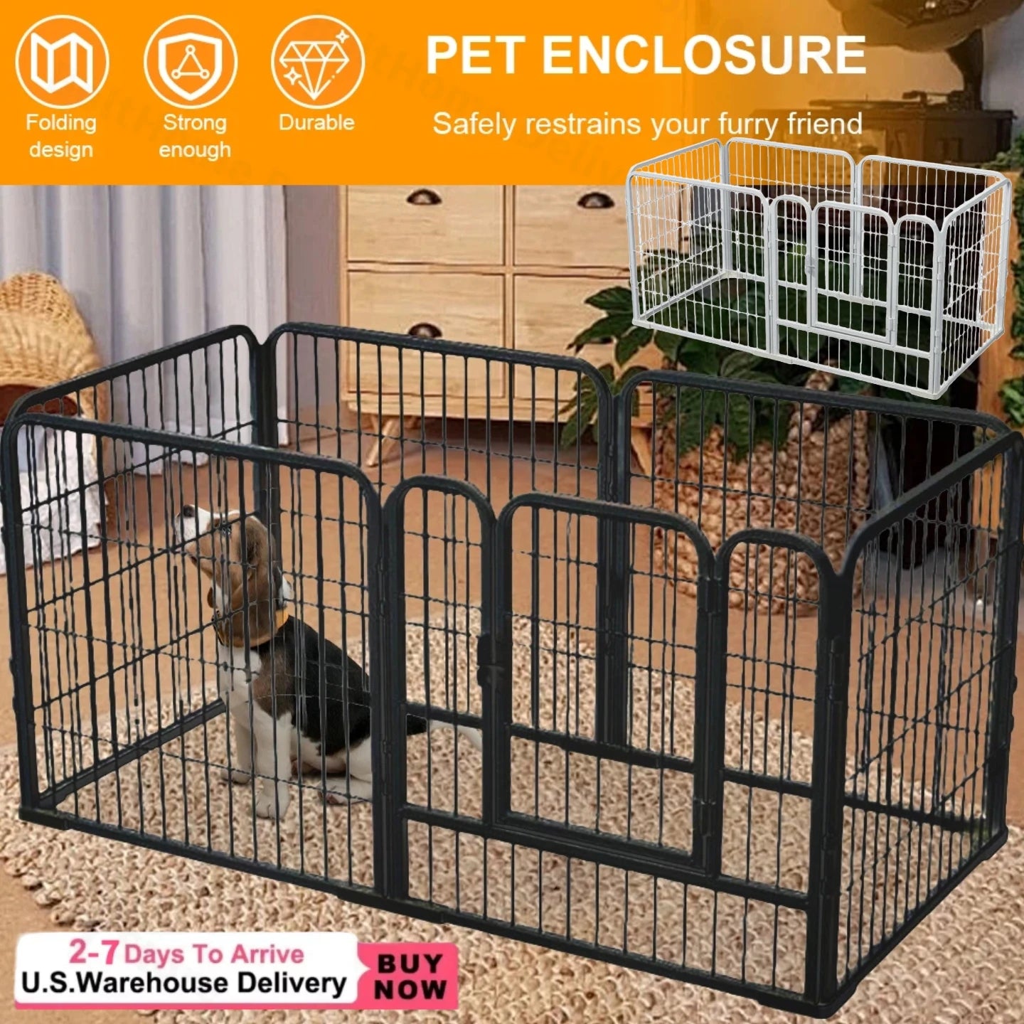 APWIKOGER Heavy Duty Portable Pet Playpen For Dogs And Cats