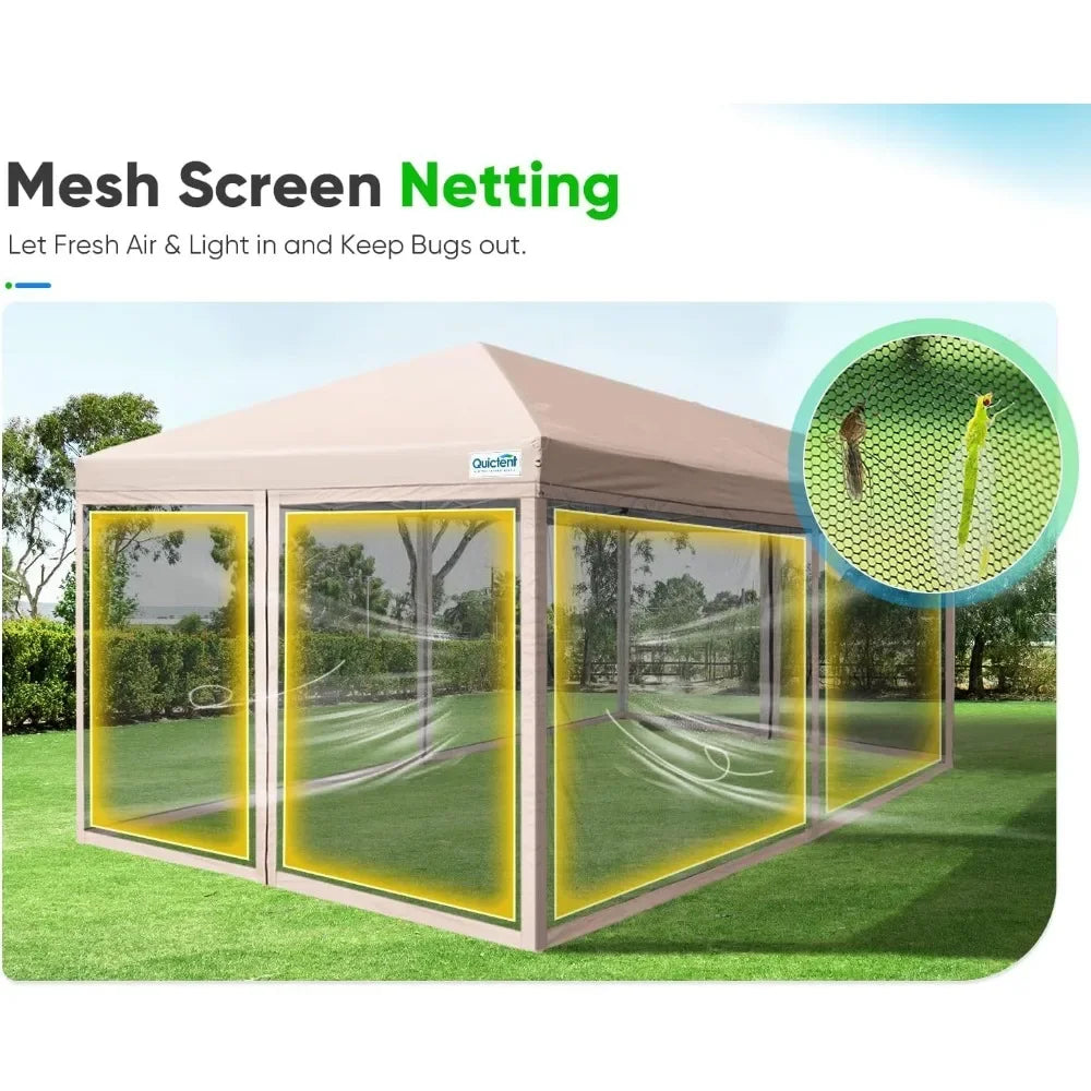 XMSJ Pop Up Canopy Tent With Netting