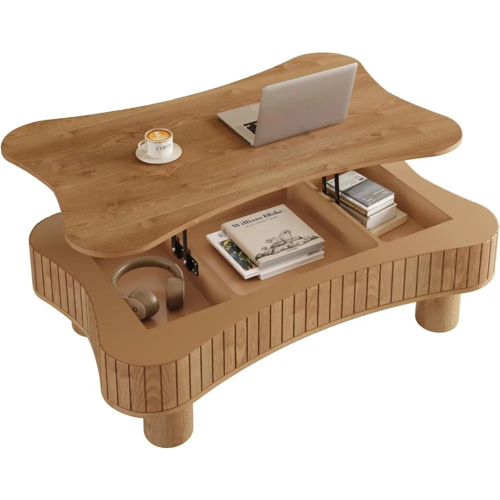DAFIFY Lift Top Coffee Table With Hidden Storage Hydraulic Lift