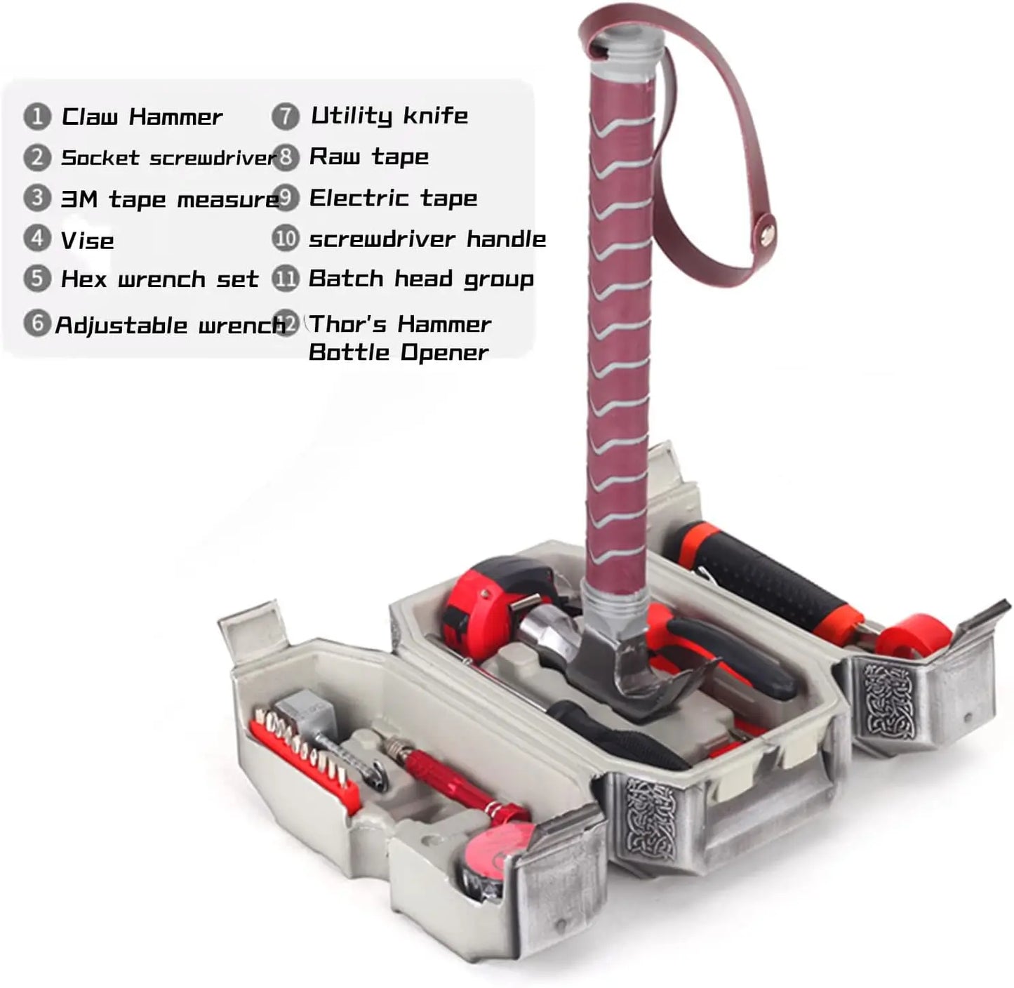 Durable 28-Piece Metal Tool Set for DIY and Car Repair