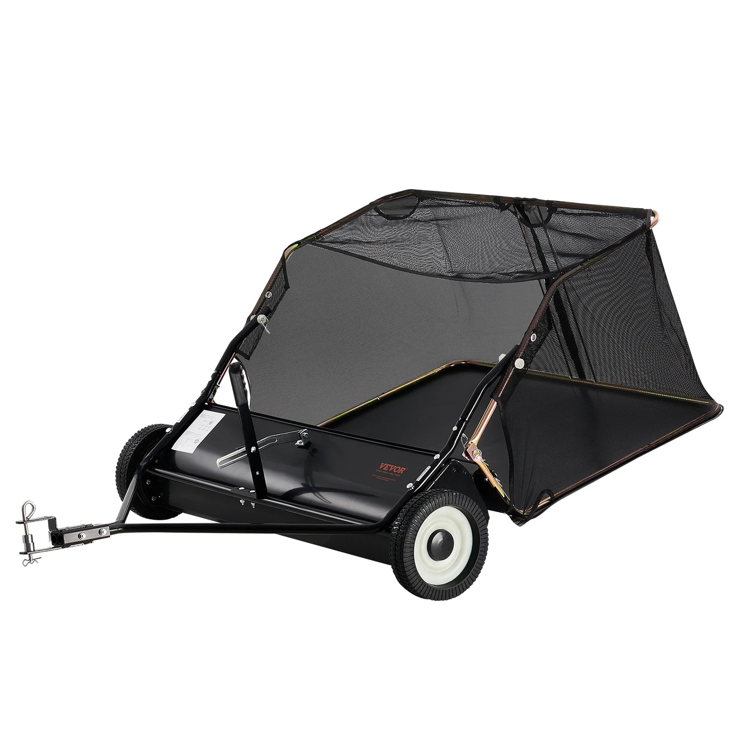 SucceBuy Lawn Sweeper Tow Behind Debris Collector 12 cu ft